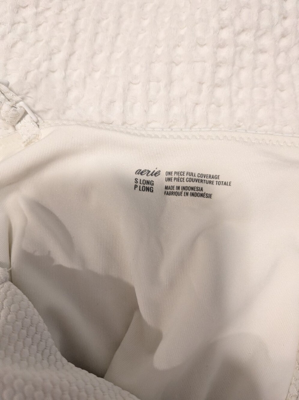 ‼️Last Chance‼️aerie White Textured Wrap One Piece Swimsuit - Picture 4 of 4